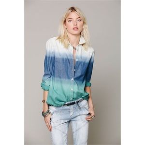 FREE PEOPLE // Ombré Button Up